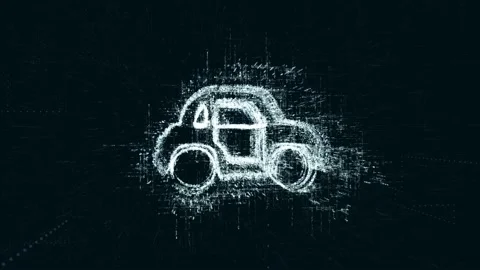 Sign Car logo, a design consisting of a code of numbers and a symbol Stock Footage 87276448