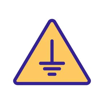 Sign carefully icon vector. Isolated contour symbol illustration 库存插图