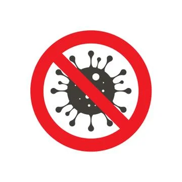 Sign caution coronavirus Stock Illustration