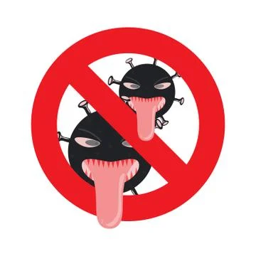Sign caution coronavirus. Stop coronavirus. Coronavirus outbreak. Coronavirus Stock Illustration
