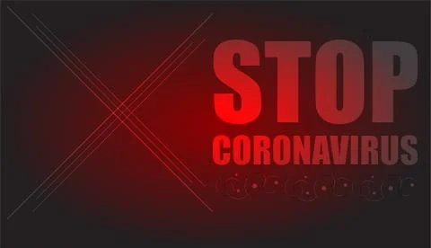 Sign caution coronavirus. Stop coronavirus. Coronavirus outbreak. Danger and  Stock Illustration