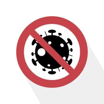 Sign Caution Coronavirus Stop Outbreak Danger Stock Illustration
