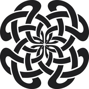 Sign with Celtic knot, black Illustration
