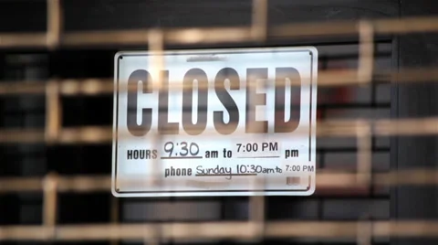Sign Closed 01 HD Video stock 39377174