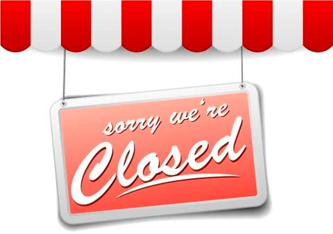Sign closed Stock Illustration