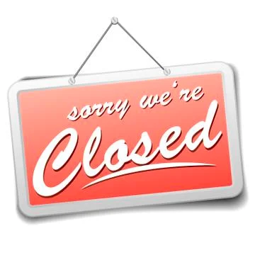 Sign closed Stock Illustration