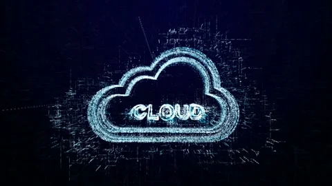 Sign Cloud consisting of interactive digit and symbol Stock Footage 85708993