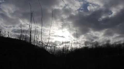 A sign on a cloudy day Video stock 129580013