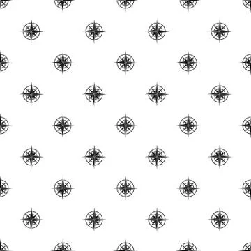Sign of compass pattern, simple style Illustrazione stock