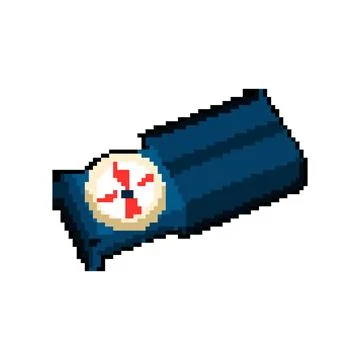 Sign compass pixel art vector illustration 스톡 일러스트