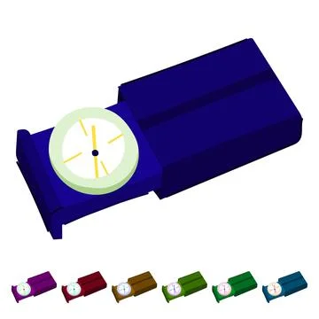 Sign compass vector cartoon graphic 库存插图