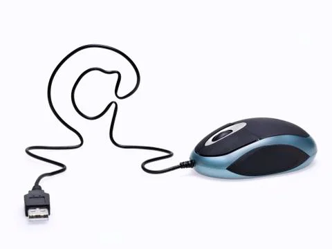 At Sign. Computer Mouse Stock Photos