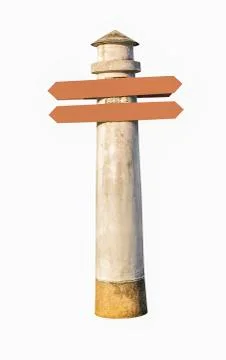 Sign with concrete pole Stock Photos
