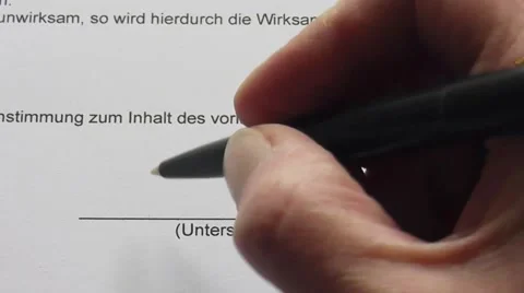 Sign a contract Stock Footage 44241798