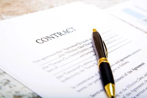 Sign a Contract. Foto stock