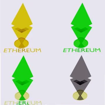Sign cryptocurrency Ethereum Stock Illustration