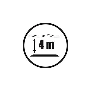 Sign the depth of the pool icon. Element of danger signs icon. Premium quality Stock Illustration
