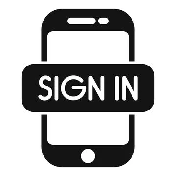 Sign in device register icon simple vector. Modern smartphone Stock Illustration