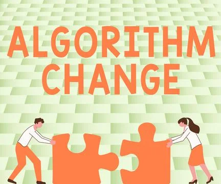 Sign displaying Algorithm Change. Business concept change in procedure design Stock Illustration