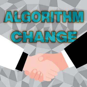 Sign displaying Algorithm Change. Internet Concept change in procedure designed 스톡 일러스트