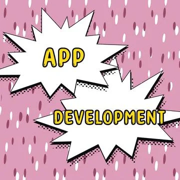 Sign displaying App Development. Business concept gathering of showing for the Stock Illustration