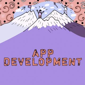 Sign displaying App Development. Business approach gathering of showing for the Stock Illustration