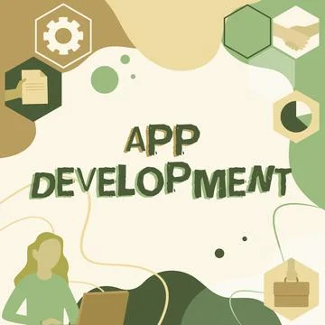 Sign displaying App Development. Conceptual photo Development services for Stock Illustration