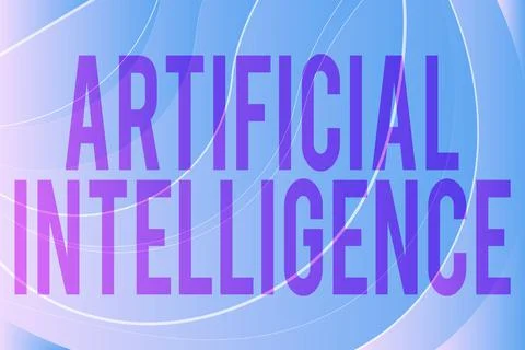 Sign displaying Artificial Intelligence. Conceptual photo Machine copy Cognitive Stock Illustration