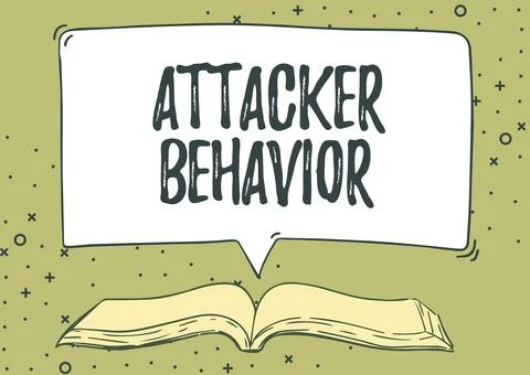 Sign displaying Attacker Behavior. Business approach analyze and predict the Stock Illustration