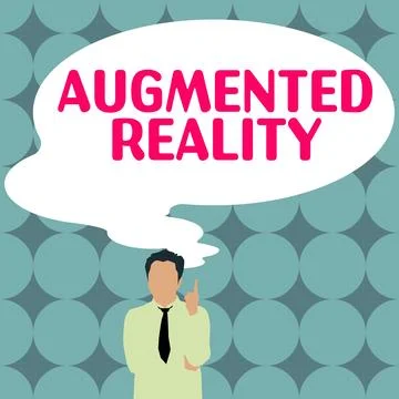 Sign displaying Augmented Reality. Internet Concept technology that imposes イラスト素材