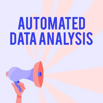 Sign displaying Automated Data Analysis. Business idea Artificial intelligence 스톡 일러스트