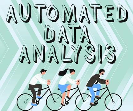 Sign displaying Automated Data Analysis. Conceptual photo Artificial 스톡 일러스트