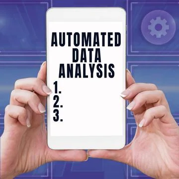 Sign displaying Automated Data Analysis. Business concept Artificial Stock Photos