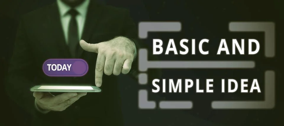 Sign displaying Basic And Simple Idea. Business approach Plain Mental Images or Stock Photos