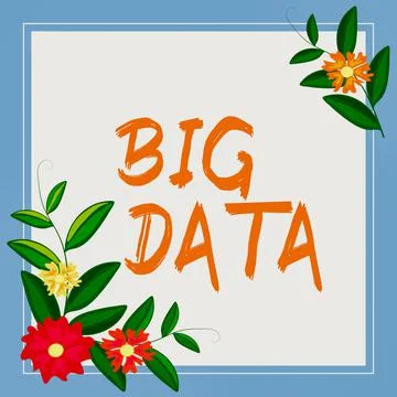 Sign displaying Big Data. Internet Concept sets that so complex that traditional Stock Illustration