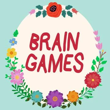 Sign displaying Brain Games. Concept meaning psychological tactic to manipulate Stock Illustration
