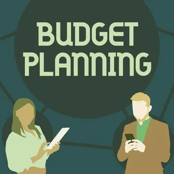 Sign displaying Budget Planning. Concept meaning The written description about Stock Illustration