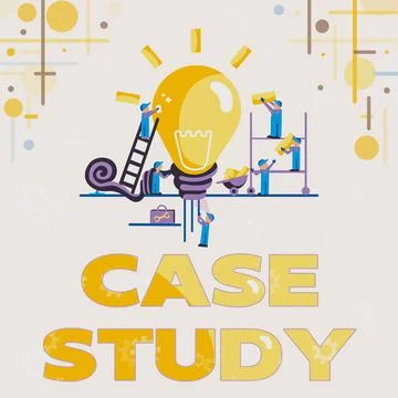 Sign displaying Case Study. Word for analysis and a specific research design for Stock Illustration