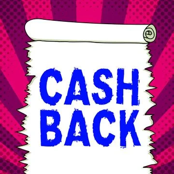 Sign displaying Cash Back. Internet Concept incentive offered buyers certain Stock Illustration