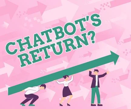 Sign displaying Chatbot s is Return Question. Business concept program that イラスト素材