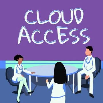Sign displaying Cloud Access. Business concept Software tool between the Illustrazione stock