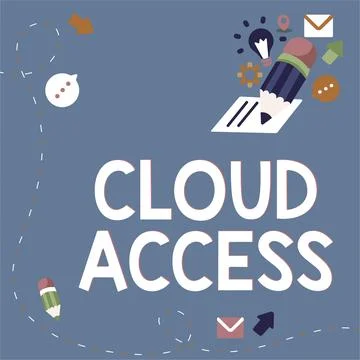 Sign displaying Cloud Access. Internet Concept Software tool between the Stock Illustration