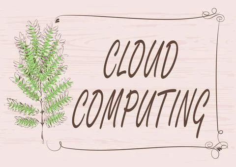 Sign displaying Cloud Computing. Conceptual photo use a network of remote Illustrazione stock