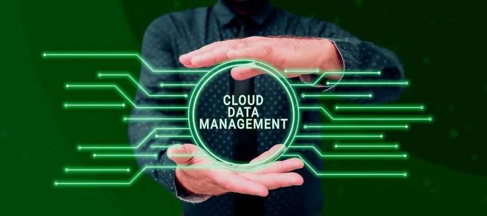 Sign displaying Cloud Data Management. Business overview A technique to manage Stock Photos