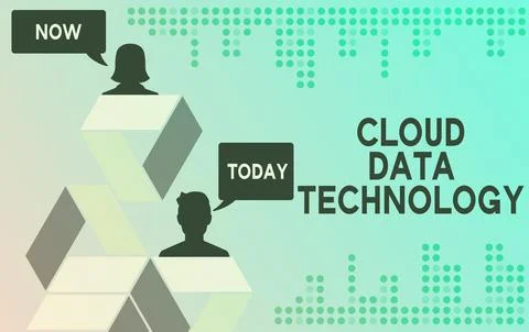 Sign displaying Cloud Data Technology. Business idea Save and access data and 스톡 일러스트