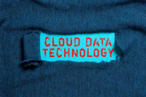 Sign displaying Cloud Data Technology. Business concept Save and access data and Stock Photos