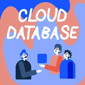 Sign displaying Cloud Database. Business showcase optimized or built for a Ilustración de archivo