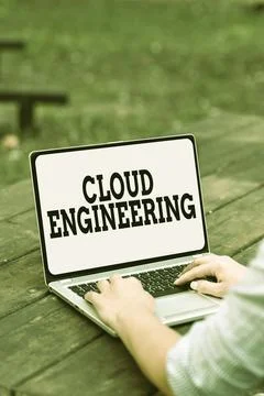 Sign displaying Cloud Engineering. Conceptual photo application of engineering Stock Photos