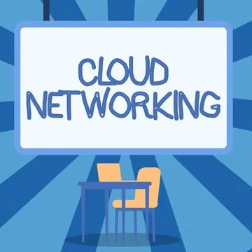 Sign displaying Cloud Networking. Business overview is term describing access of Stock Illustration