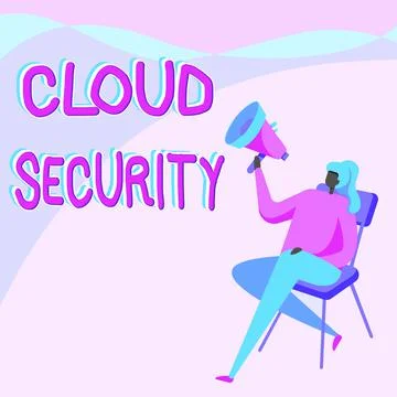 Sign displaying Cloud Security. Business showcase Imposing a secured system of 스톡 일러스트